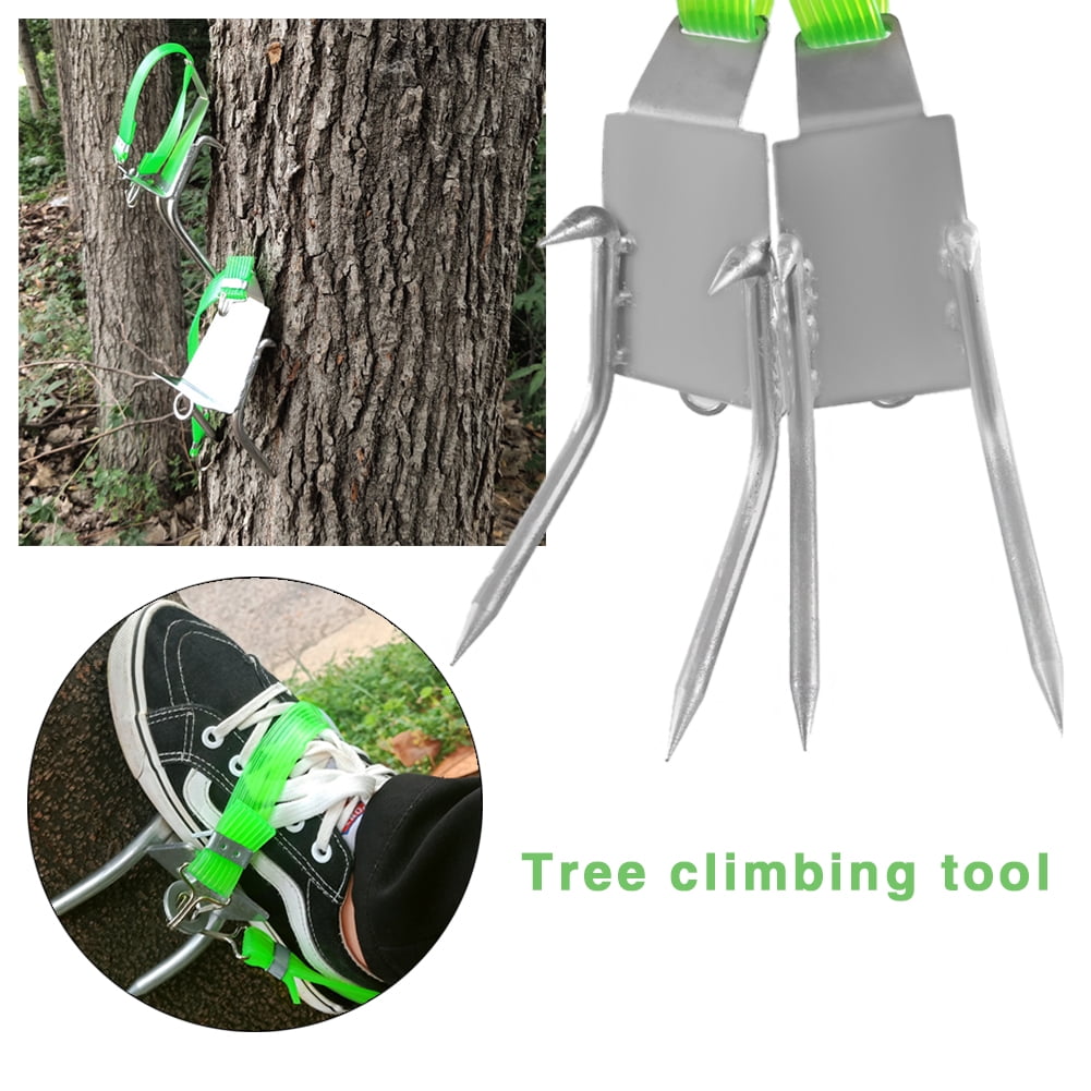 Antiskid Tree Climbing Tool with Climbing Nail Shoes Rubber Band