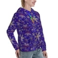 thumbnail image 6 of Xecao blue purple Snowflake Pattern Hoodies for Women Sweatshirts Long Sleeve Sweatshirts Pullover Outfits with Pocket-X-Large, 6 of 7