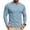 Blue, variant on Mens Muscle Slim Fit T-Shirt Long Sleeve V Neck Soft Stretch Ribbed Knit Henley Casual Tee Shirt