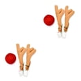 thumbnail image 1 of Inteprter Astas + 1 nariz lindo vehículo nariz cuerno disfraz conjunto cuerno y nariz roja suministros de Navidad Rudolf Reno Navidad coche Type1 NO1, 1 of 6
