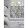 thumbnail image 3 of Black White Lines 2 Panel Kitchen Curtains for Windows, Retro Stripes Texture Minimalist Art Bathroom Privacy Curtain, Home Décor Window Treatment for Bedroom/Living Room 55"x45", 3 of 6