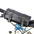 thumbnail image 3 of Bolsa Impermeable shamjiam de Cuero Artificial negro Bolsa de manillar de bicicleta retro, 3 of 9