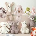thumbnail image 3 of Conejo de patas largas para niños, oso de peluche suave de alta calidad, perro, elefante, unicornio, animales de dibujos animados, juguete de apaciguar para bebés, 3 of 4