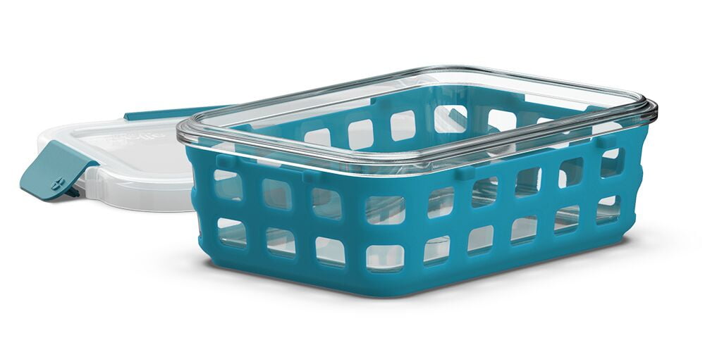 Ello Duraglass 4-Cup Round Meal Prep Food Storage Container - Halogen Blue