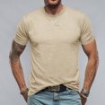 thumbnail image 2 of JoveMarine Mens T-Shirts Crew Neck Casual - Basic Tees Short Sleeve Color Gym Tops, Shirts for Men Pure Cotton Summer Top, Mens Shirts for Workout,Beige L, 2 of 5