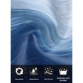 thumbnail image 7 of Navy Blue Ombre Cloth Napkins Set of 6 Reusable Dinner Napkins, Modern Abstract Art Ocean Oil Painting Cocktail Napkin Washable Table Napkins for Wedding/Holiday Party/Baby Shower 20"x20", 7 of 7