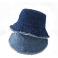 thumbnail image 4 of YooGuoGuo Women Denim Bucket Hat Retro Fringed Casual Caps, 4 of 7