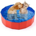 thumbnail image 1 of Collapsible Pet Dog Bath Pool, Kiddie Pool Hard Plastic Foldable Bathing Tub PVC Outdoor Pools for Dogs Cat Kid, 1 of 8