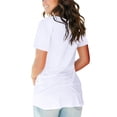 thumbnail image 2 of Women's T Shirts V Neck Casual Short Sleeve Summer Basic Tops Tees, 2 of 4