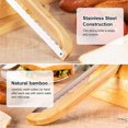 thumbnail image 5 of Wooden Bread Bow Knife 15.8Inch Serrated Knife with Wooden Handle Bread Slicer for Homemade Bread S, 5 of 5