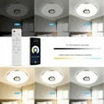 thumbnail image 2 of Lámpara de música regulable con altavoz wifi, luz de techo LED 2 en 1 para dormitorio, sala de estar, habitación de niños, 36 W, luz de techo musical RGB con función de memoria, 2 of 5