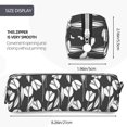 thumbnail image 3 of Naloa Tulips Flowers Leather Pencil Case, Makeup Pouch, Zipper Pouch for Daily Essentials, Storage Organizer, Cosmetics and Stationary Bag, 3 of 7