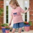 thumbnail image 4 of HAOTAGS Kids 4th of July T-Shirts Graphic Print Unisex Short Sleeve Summer Tops Pink Size 9 Years, 4 of 7