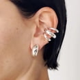thumbnail image 3 of Vireellx Earrings for Women 18K Karat Gold Plated Ear Bone Clips Triple Ear Clips Holeless Jewelry Gift for Women, 3 of 9