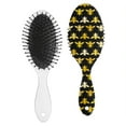 thumbnail image 2 of Honeybee Lover Paddle Brush - Anti-Frizz Hair Styling Tool with Ergonomic Handle, Yellow Cartoon Print, Ideal for Women & Kids, 2 of 7