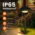 thumbnail image 5 of Gigalumi Warm White Solar LED Landscape Light , Golden Bronze Aluminum, Waterproof Path Light 2-Pack, 5 of 7