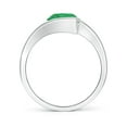 thumbnail image 2 of ANGARA Natural Semi Bezel-Set Solitaire 1.75 ct Emerald Bypass Engagement Ring in 14K White Gold for Women (Size-8mm) | May Birthstone, Anniversary, Jewelry Gift for Women | Natural Emerald Ring, 2 of 10