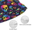 thumbnail image 3 of Fotbe mushroom rainbow color Skull Funda de Almohada Decorativa Estilo Occidental, Lujo en Algodón, Fundas para Almohadas King, Cojín Estampado para Decoración del Hogar-20"x30", 3 of 6