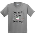 thumbnail image 3 of Inktastic Nana and Papa Love Me Heart Grandchild Youth T-Shirt, 3 of 5