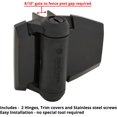 thumbnail image 3 of D&D Technologies TCA2L2S3BTS TruClose Bisagras de puerta de servicio regular para puertas de metal y madera con cierre automático de hasta 66 libras con patas de alineación, negro brillante, 2 unidade, 3 of 5