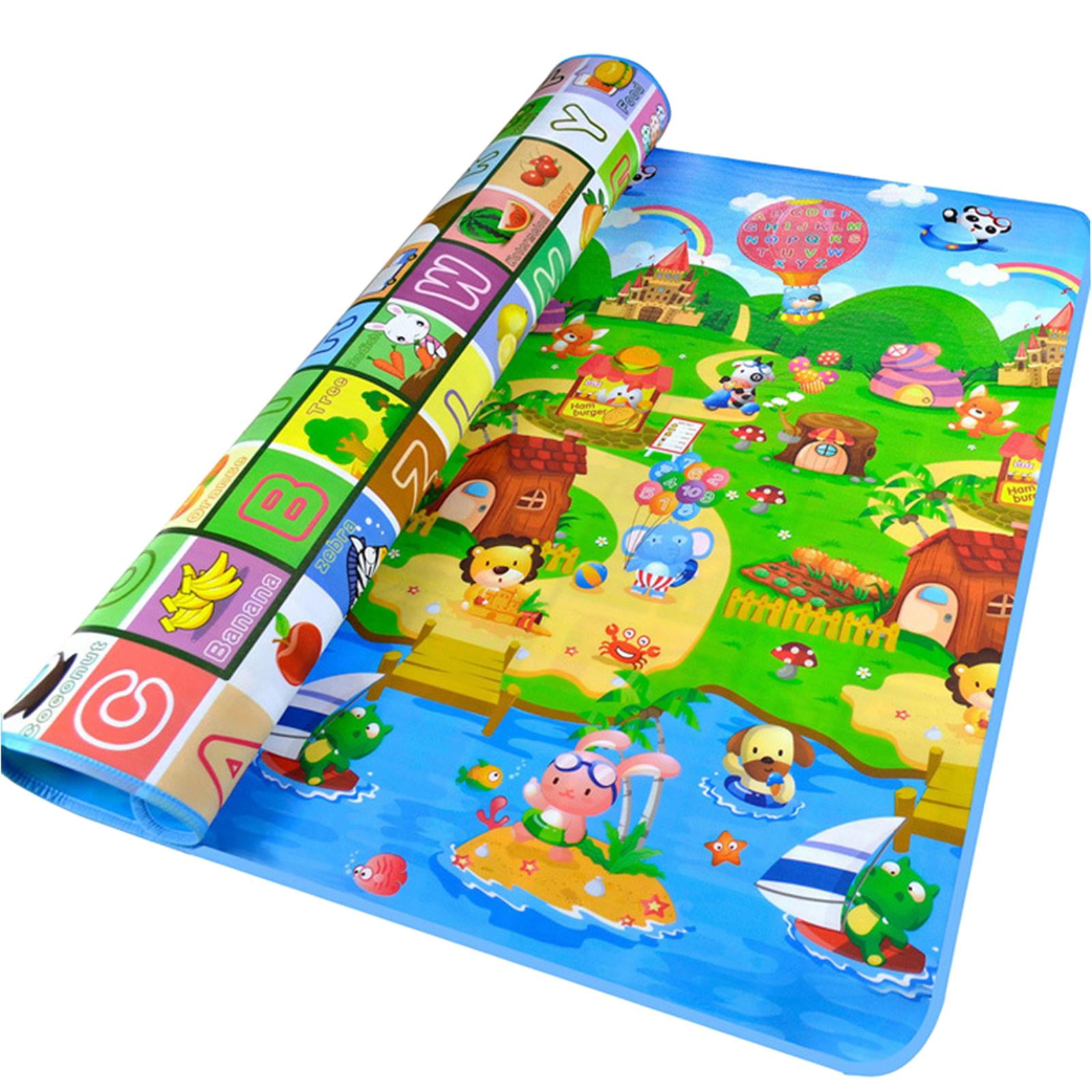 Tapete de juegos para bebés, tapete para gatear para bebés, impermeable ...
