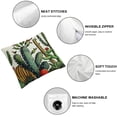 thumbnail image 4 of Awypu  Cactus Decorative Throw Pillow Covers Tropical Plants Square Pillow Cases Summer Decorations Outdoor Sofa Couch Home Bed Decor Cushion Covers,2 Pcs White, 4 of 6