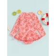 thumbnail image 4 of Suealasg Little Girl Summer One Piece Swimsuit Long Sleeve Floral Print Rash Guard Bathing Suit 1-6 Years Kids Girls Swimwear, 4 of 9