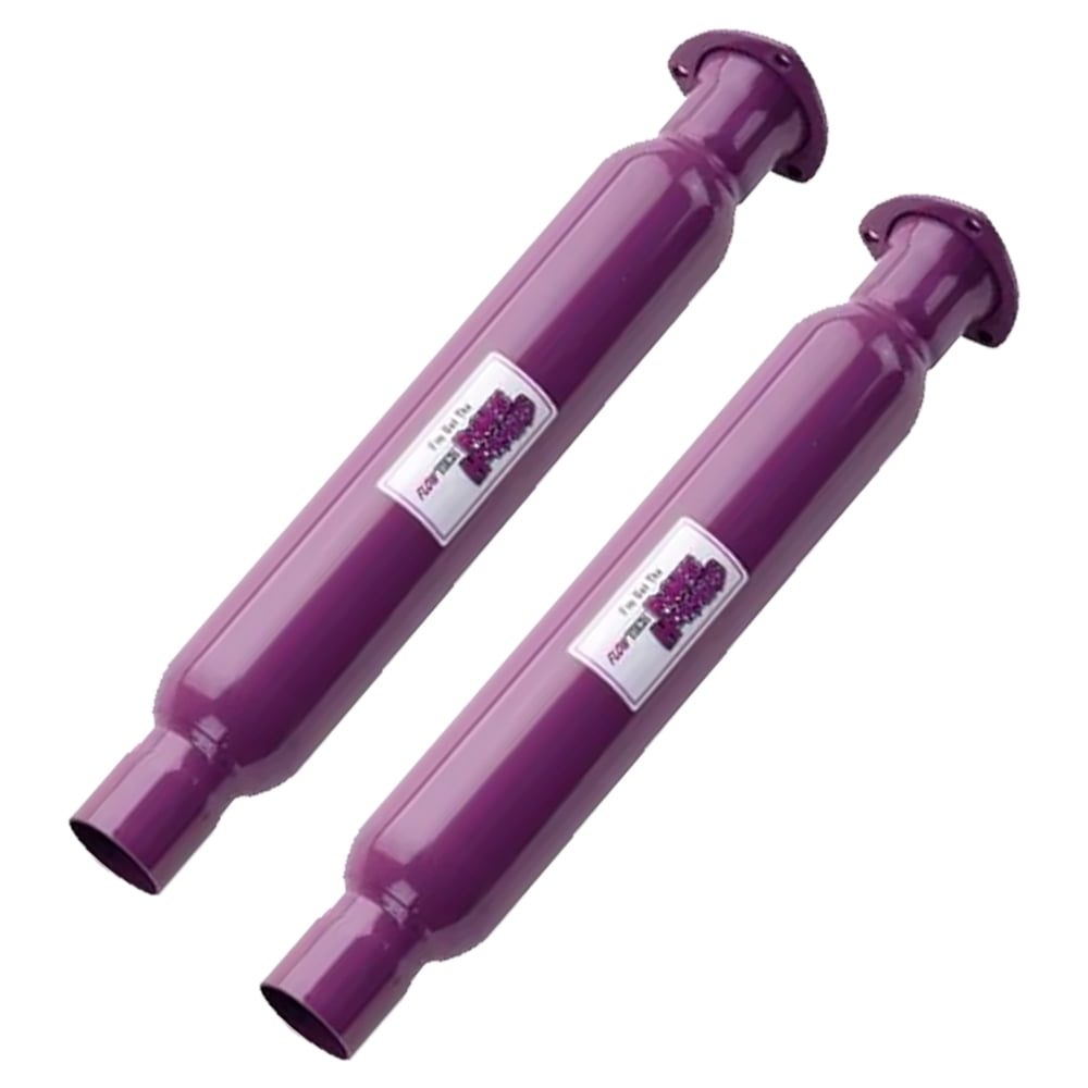 Flowtech 50230FLT Purple Hornies Header Muffler, 3 Inch Inlet 2PK