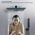 thumbnail image 5 of Black 8" LED Thermostatic Shower System Body Jets Rainfall Shower Faucet Ceiling, 5 of 19