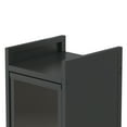 thumbnail image 5 of DeeHome Modern Four-tier Glass Door Cabinet with Featuring Five-tier Storage, for Entryway Living Room Bathroom Dining Room,Matte Gray, 5 of 9