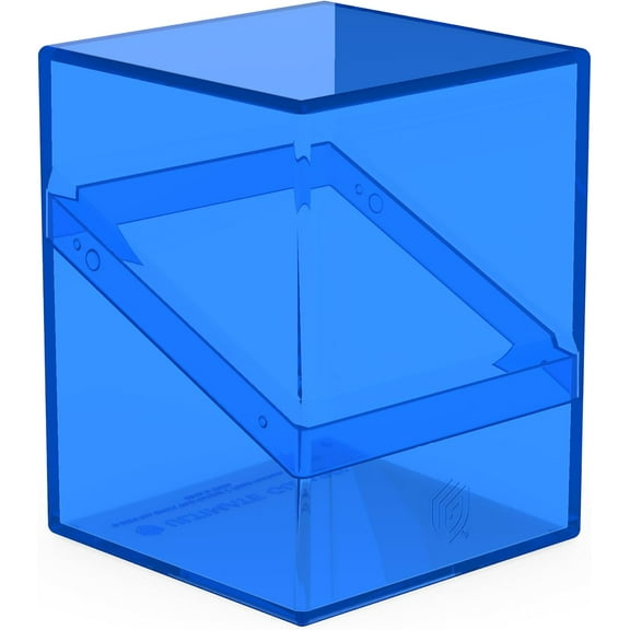 Ultimate Guard Boulder 100  Clear, Deck Case for 100 Double-Sleeved TCG Cards, Sapphire, Secure & Durable Storage for Trading Card Games, Transparent