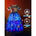 thumbnail image 4 of Vestido De Princesa, Disfraz De Hada Con Flores Con Luz LED Para Niñas, Ideal Para Fiesta Cumpleaños (batería No Incluida), 4 of 4