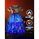 thumbnail image 4 of Vestido De Princesa, Disfraz De Hada Con Flores Con Luz LED Para Niñas, Ideal Para Fiesta Cumpleaños (batería No Incluida), 4 of 4