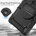 thumbnail image 3 of Case for Samsung Galaxy Tab A7 Lite 2021 8.7 inch with Screen Protector, 360 Degree Rotating Kickstand Hand Strap Heavy Duty Shockproof Cover with Shoulder Strap, Black, 3 of 7
