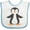 White and Blue, variant on Inktastic Penguin Boys or Girls Baby Bib