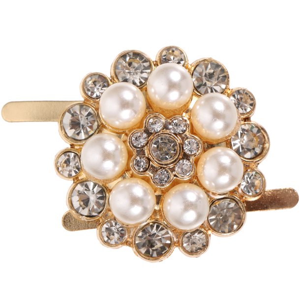 KAKOWELY Clip creativo para zapatos de mujer con decoración de perlas falsas y cristales, accesorio para zapatos de novia, accesorio para bodas.