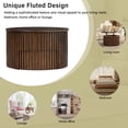 thumbnail image 5 of Harper & Bright Designs Round Lift Top Coffee Table with Storage Drawer, Small Fluted End Table with Hidden Storage for Living Room, Brown, 5 of 13
