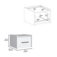 thumbnail image 4 of Depot E-Shop Yorktown 1-Drawer Floating Nightstand, White, 4 of 7