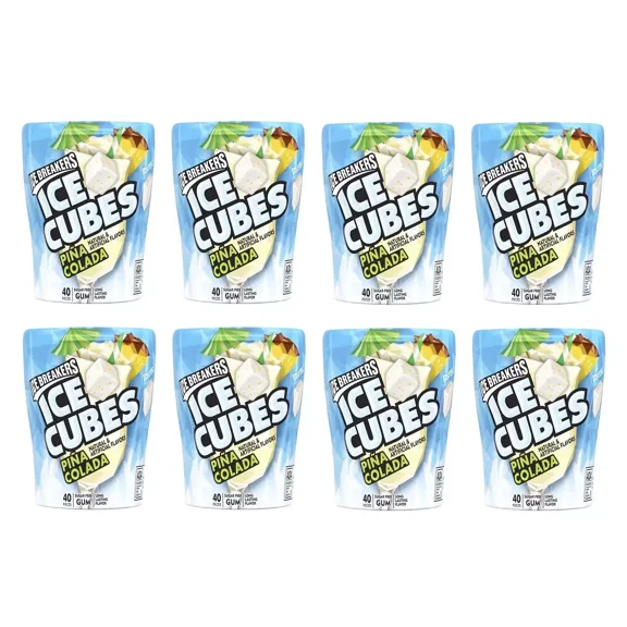 Ice Cubes Pina Colada Flavored, Sugar Free Gum (Pack of 8) On Sale!
