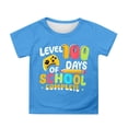 thumbnail image 2 of School Uniform Tshirts Kids School Celebration Print Tee Short Sleeve Crewneck Top Graphic Tees for Boys Sky Blue 6-7 Years, 2 of 4