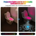 thumbnail image 3 of Lzvxtym 2 Pack Toilet Night Lights,Toilet Bowl Light,16 Color Motion Sensor Activated LED Night Light,Rechargeable,with Star Projector, 3 of 10