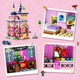 thumbnail image 5 of HOGOKIDS Pinkspire Manor Building Set with LED Lights, 1815 Pcs Romantic Princess Castle Architecture, Large Dream House Construction Toy, Ideal Gift for Girls, Teens, and Adults, 5 of 10