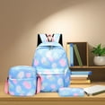 thumbnail image 3 of Meitianfacai Large Capacity 3-in-1 Storage System: Backpack + Insulated Food Bag + Zippered Pencil Case, Lightweight Carry Set with Honeycomb Padding for Organization, Travel Gear（Blue）, 3 of 5