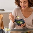 thumbnail image 4 of Dark Gray Square Melamine Bowl 3.31in Curved Serving Bowl for Salad Fruit Snacks Kitchen Countertop Party Home Table Decor, 4 of 6