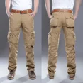 thumbnail image 4 of Pantalones rectos para hombre, pantalones cargo para hombre, holgados, casuales, estéticos, nuevos, de calle, sueltos, emo, Y2k, vintage, de diseñador, de alta calidad, baratos, 4 of 5
