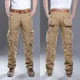thumbnail image 4 of Pantalones rectos para hombre, pantalones cargo para hombre, holgados, casuales, estéticos, nuevos, de calle, sueltos, emo, Y2k, vintage, de diseñador, de alta calidad, baratos, 4 of 5
