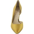 thumbnail image 5 of Jessica Simpson Prizma Satin Brass Pointed Toe Slip On Stiletto Fashion Pumps (Satin Brass, 5), 5 of 6