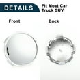 thumbnail image 5 of Unique Bargains Car Wheel Center Hub Cap Rim Cover Hub Caps 62mm 2.44" OD Snap-in Plastic for Most Cars Silver Tone Silver Tone, 5 of 6