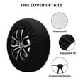 thumbnail image 4 of Easygdp Llama Unicorn and Rainbow Automobile Tire Dust Cover, 14-17in Spare Tire Cover Universal Fit for Trailer, Car, Truck, SUV, Jeep - 14 inch, 4 of 9