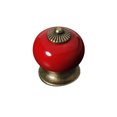thumbnail image 3 of 5pcs Fashion Round Ceramic Kitchen Cupboard Cabinet Drawer Door Knobs Pull Handles (Red), 3 of 4